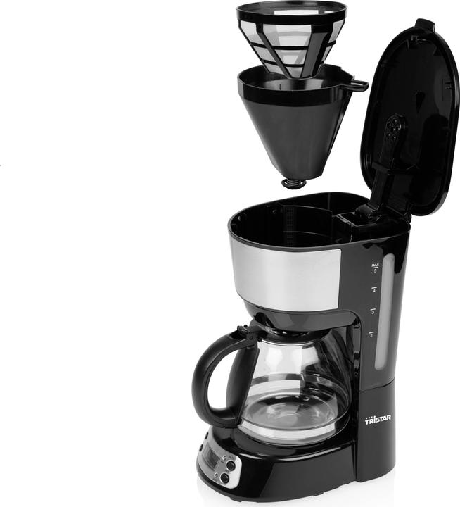 Actual product image Tristar Kaffeemaschine Schwarz Fassungsvermögen Tassen=6 Glaskanne, Warmhaltef