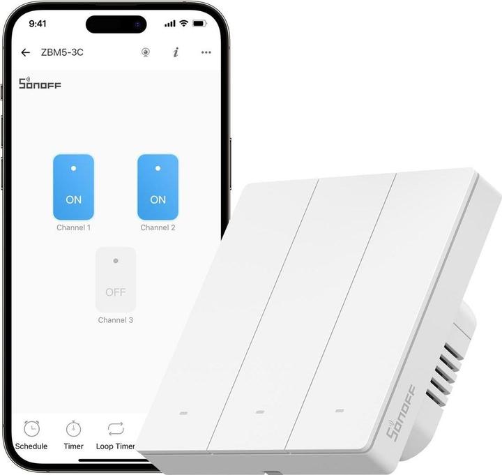 Image du produit Sonoff ZBM5-3C-86W (3-channel) Zigbee smart touch wall switch