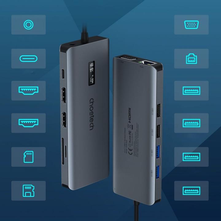 Actual product image Choetech HUB-M26-GY (USB-C, 1 Ports)
