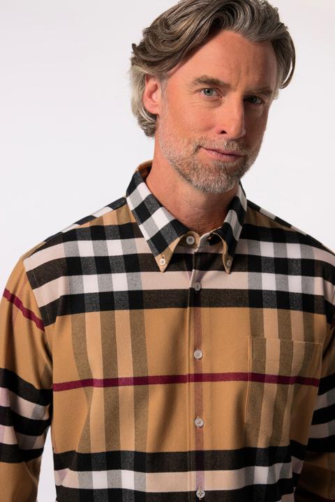 Produktbild Boston Park Karo-Flanellhemd, Langarm, Buttondown-Kragen, Comfort Fit (6XL)