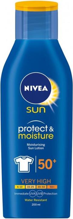 Produktbild NIVEA Sun Protect & Moisture (Sonnenmilch, SPF 50, 200 ml, 300 g)