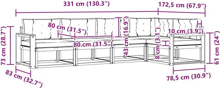 Produktbild vidaXL Gartenmöbel Set
