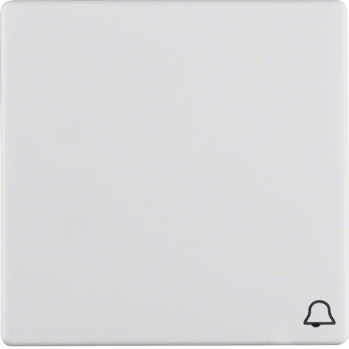 Berker, Zubehör Schalterprogramm, Wippe m Aufdruck Symbol 16206059 Klingel Q1 polarweiss, samt