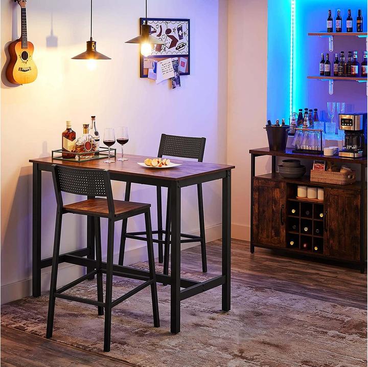 Produktbild Vasagle Barhocker 2 Stück 43.1 x 97.2 cm, Schwarz/Braun