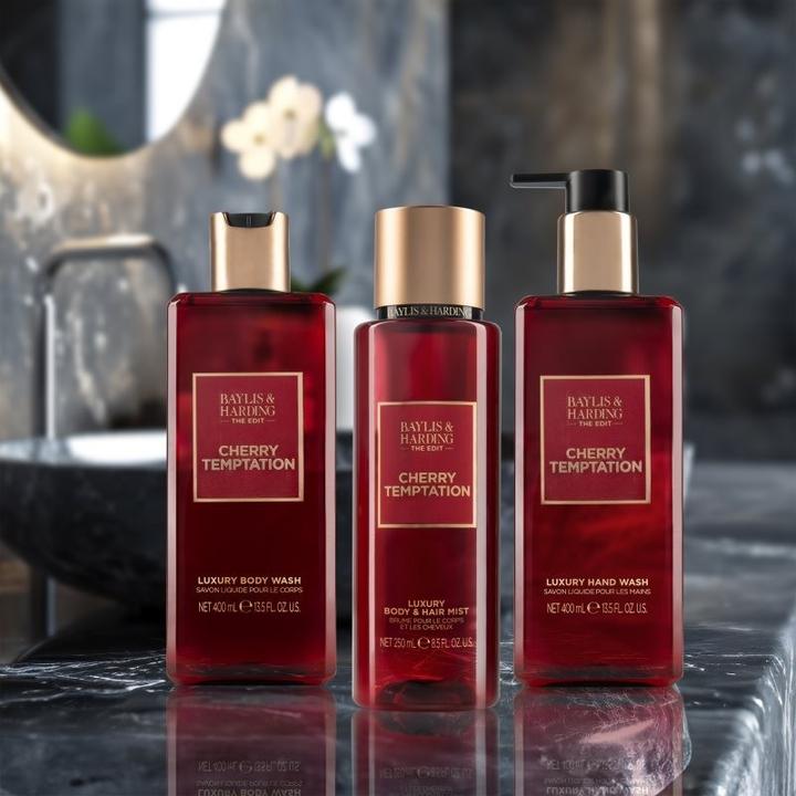 Actual product image Baylis & Harding The Edit Cherry Temptation Body And Hair Mist - 250 Ml (250 ml, Body & hair fragrance spray)