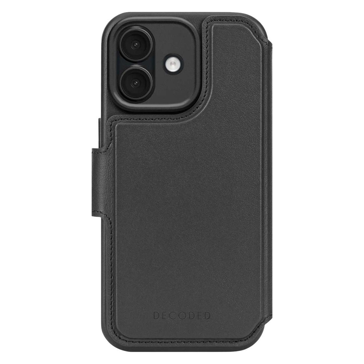 Decoded Leather Detachable Wallet IPhone 17 Black (Apple IPhone 17), Smartphonehoes, Zwart