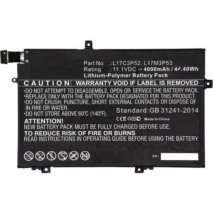 CoreParts 5B10W13897-CP (4000 mAh), Notebook Akku, Schwarz