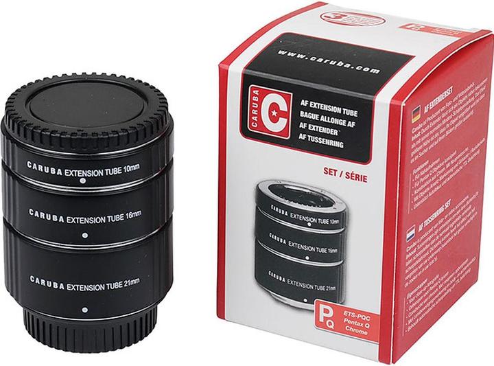 Produktbild Caruba Extension Tube Set Pentax Q Chrom (Makro-Zwischenring, Pentax Q)