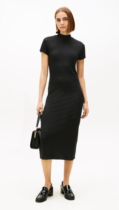 Produktbild Tommy Hilfiger Schmalripp-Imitathals-Abendkleid (L)