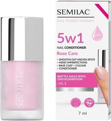Produktbild Semilac 5in1 Rose Care Nail Conditioner 7ml (7 ml)
