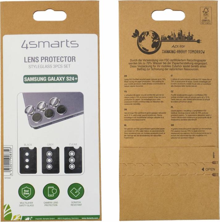 Actual product image 4smarts Lens Protector StyleGlass for Samsung Galaxy S24+ Set of 3 (3 pcs., Samsung Galaxy S24+)