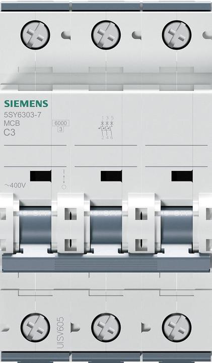 Produktbild Siemens Sicherungsautomat 5SY6 3A Typ C 6kA