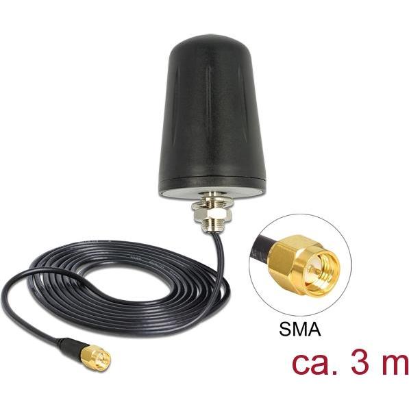 Delock Outdoor WLAN Antenne, 3dBi, 3m Kabel (WLAN), Netzwerkantenne