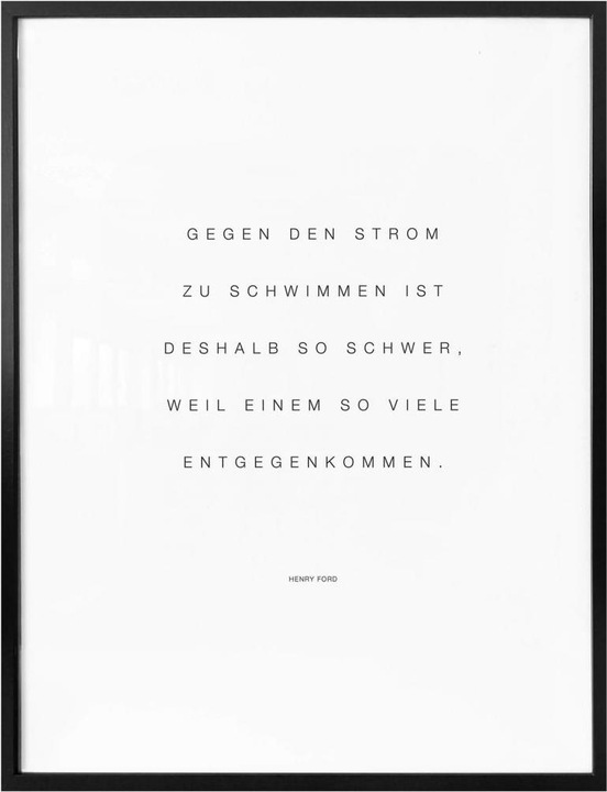 Produktbild Trenddeko Gegen den Strom schwimmen (50 x 60 cm)