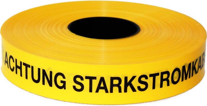 Actual product image Multicoll Cordon tape imprint: Caution High voltage cable width 40 mm length 250 m yellow yellow (40 mm)