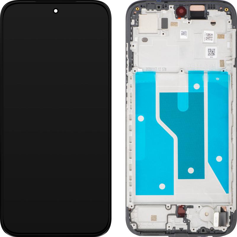 Motorola LCD Display Module fur Moto G77 / G67, Pantone Black Olive, Pezzi di ricambio per dispositivi mobili, Nero