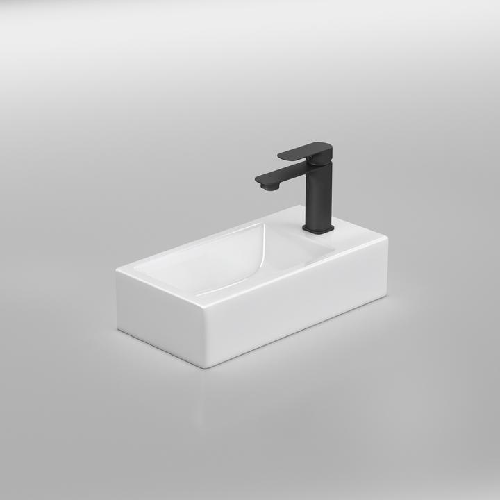 Emke Waschbecken Reckiger Waschbecken Keramik Waschbecken Waschtisch Hängewaschbecken, Hahnloch Rech (2050 mm, 4050 mm)