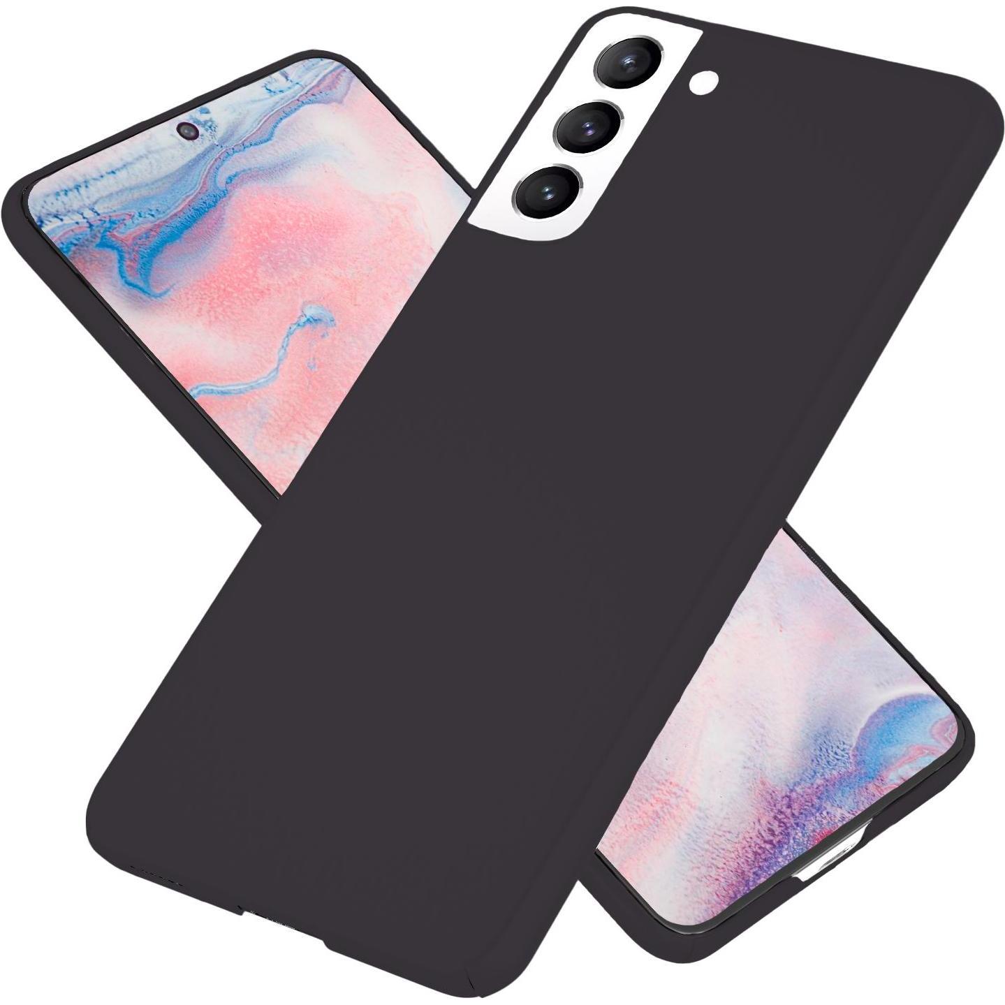 Nalia Extra Dünne Handyhülle (Samsung Galaxy S22+), Smartphone Hülle, Schwarz