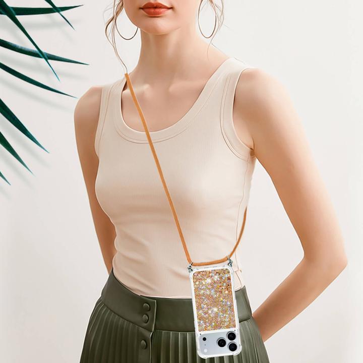 Immagine prodotto Cover-Discount iPhone 17 Pro - Glitzer Hülle mit Kordel (Apple iPhone 17 Pro)