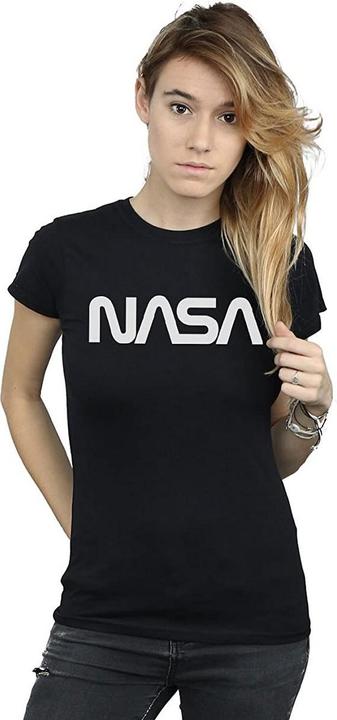 Immagine prodotto Nasa Maglietta boyfriend in cotone con logo moderno (XL)