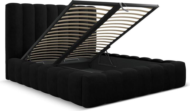 Actual product image Micadoni Storage Bed With Headboard, "Kelp", 230x185x125Made in Europe (160 x 200 cm)