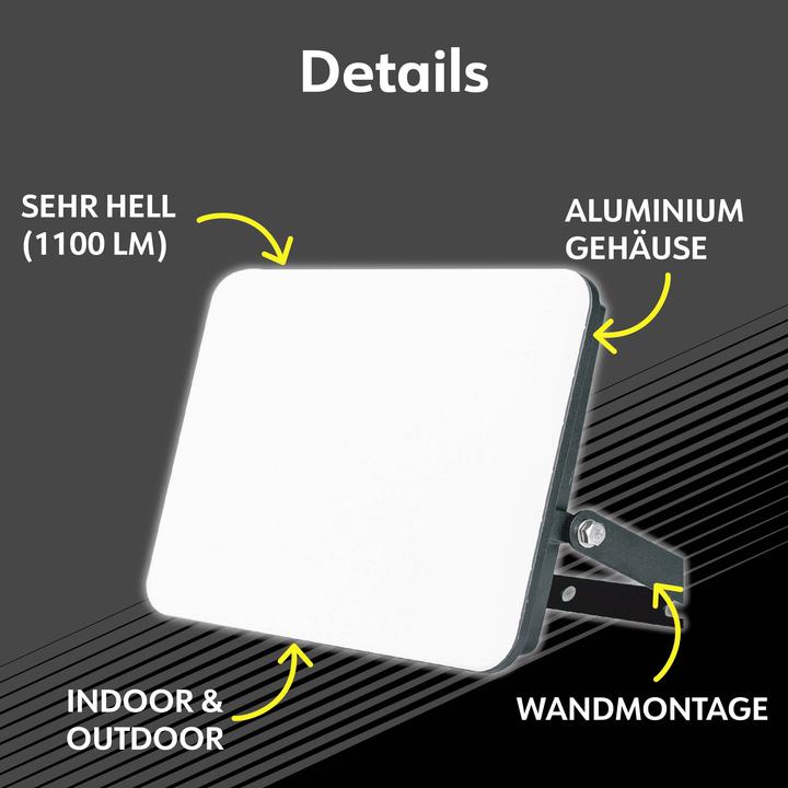 Image du produit Müller Licht Müller-Licht Orlando 21600069 LED-Aussenstrahler 10 W Neutralweiss (1100 lm, IP65)