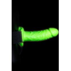 Actual product image Ouch! Realistic 7" Strap-on Harness - Glow in the Dark