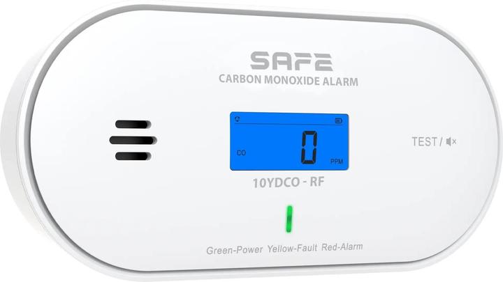 SafeHome SAFE 10YDCO-RF - Drahtloser Kohlenmonoxid-Detektor (CO) FireSafe
