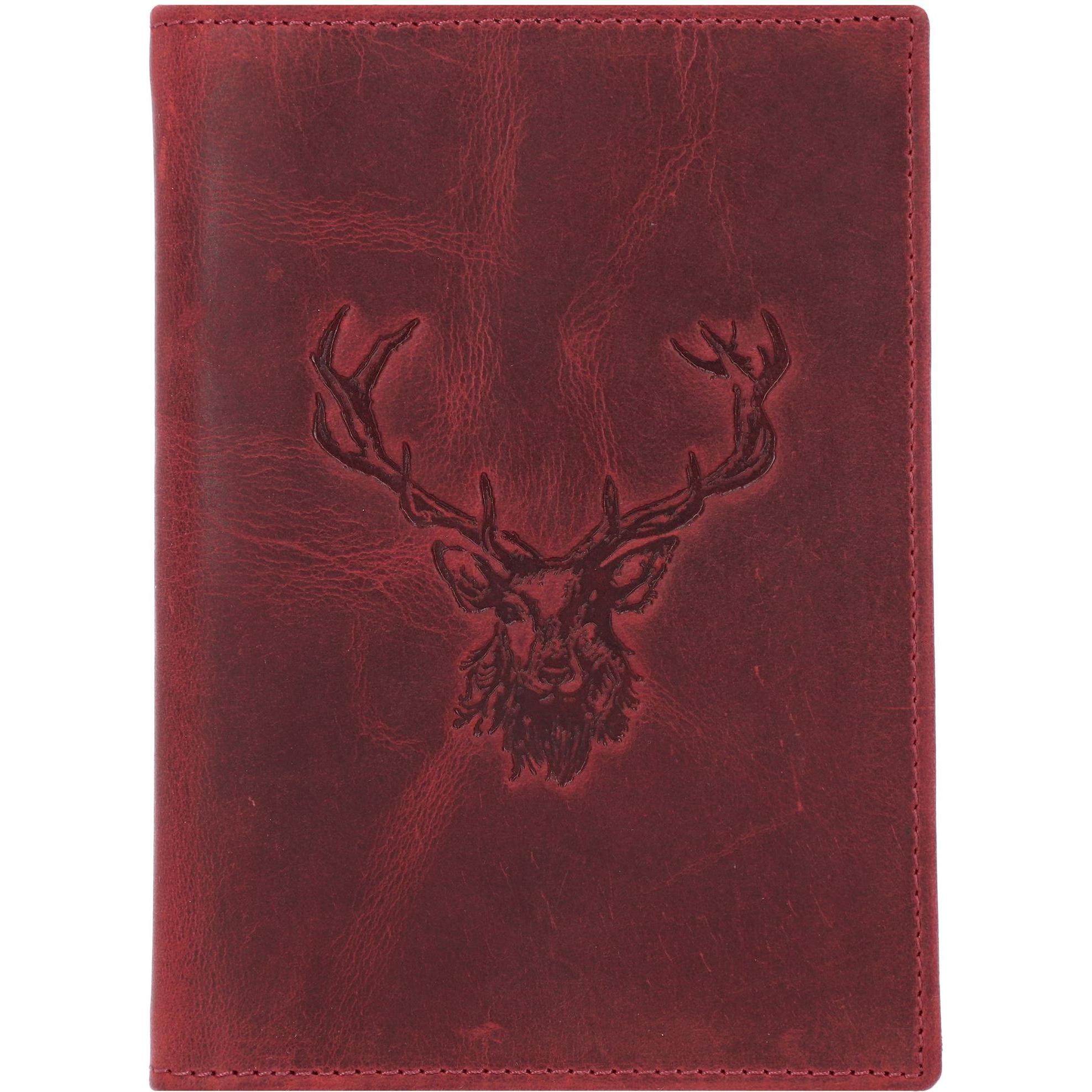 Thumbnail - Greenburry, Damen, Portemonnaie, Vintage Hirsch Ausweisetui Leder 12.5 cm, Rot