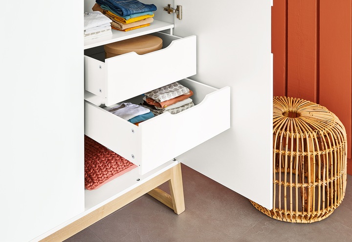 Produktbild Pinolino Kinderzimmer-Set 'Bridge' extrabreit, 3-tlg. (Kinderkleiderschrank)
