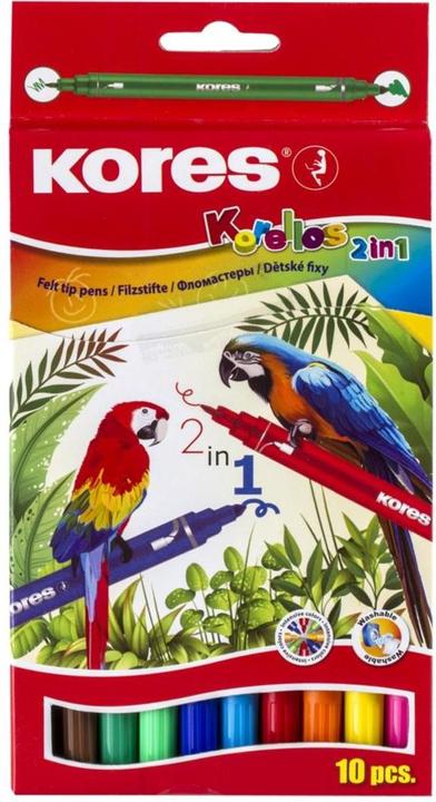 Kores Filzmalstifte "Korello 2in1" 10 Farben (10x)