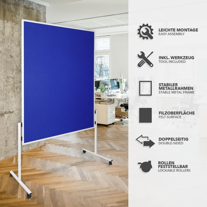Produktbild Office Marshal Filz-Moderationstafeln (120 x 150 cm)