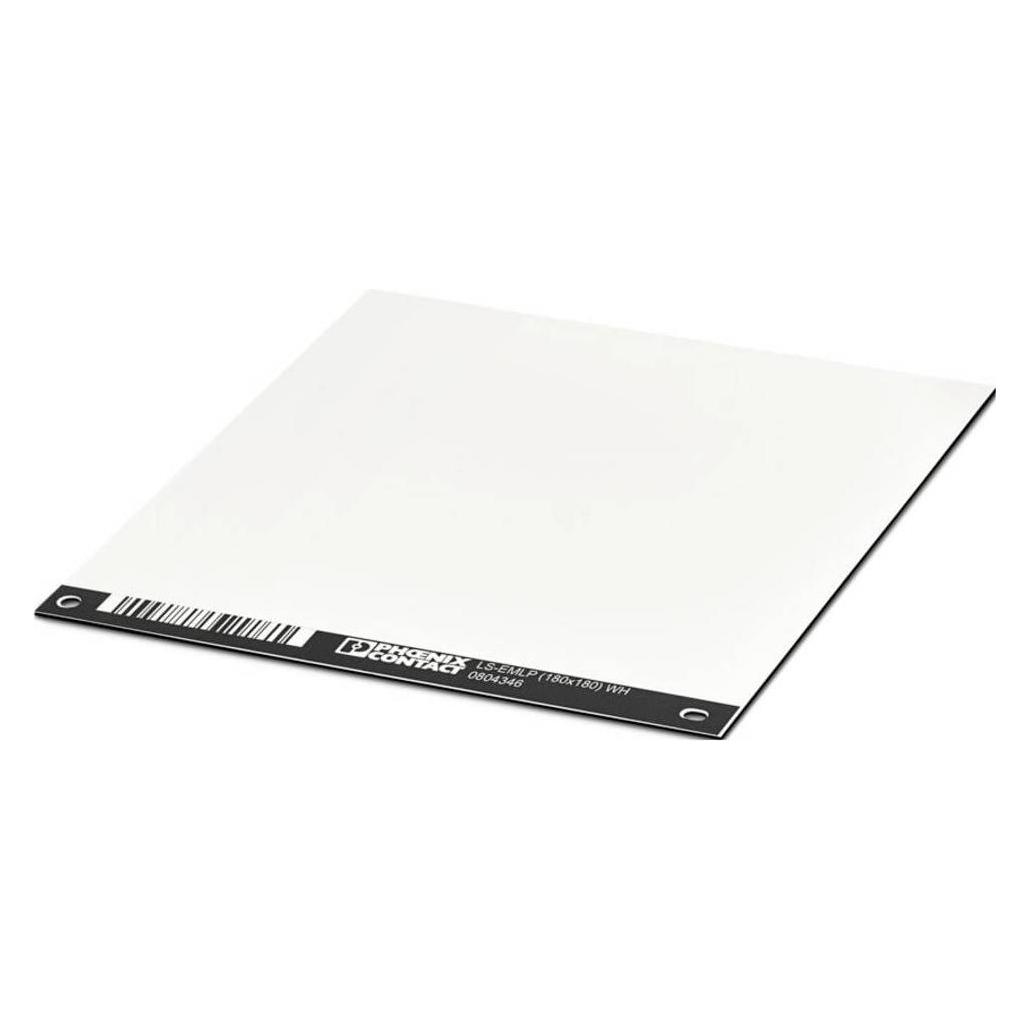 Phoenix Contact, Accessoires voor kabelaansluiting, 0804346 LS-EMLP (180X180) WH Gerätemarkierung Montage-Art: aufkl
