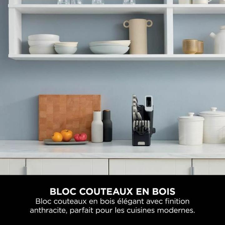 Produktbild Ninja Messerset Stahl Holz Edelstahl 14 Teile (12 Stück)