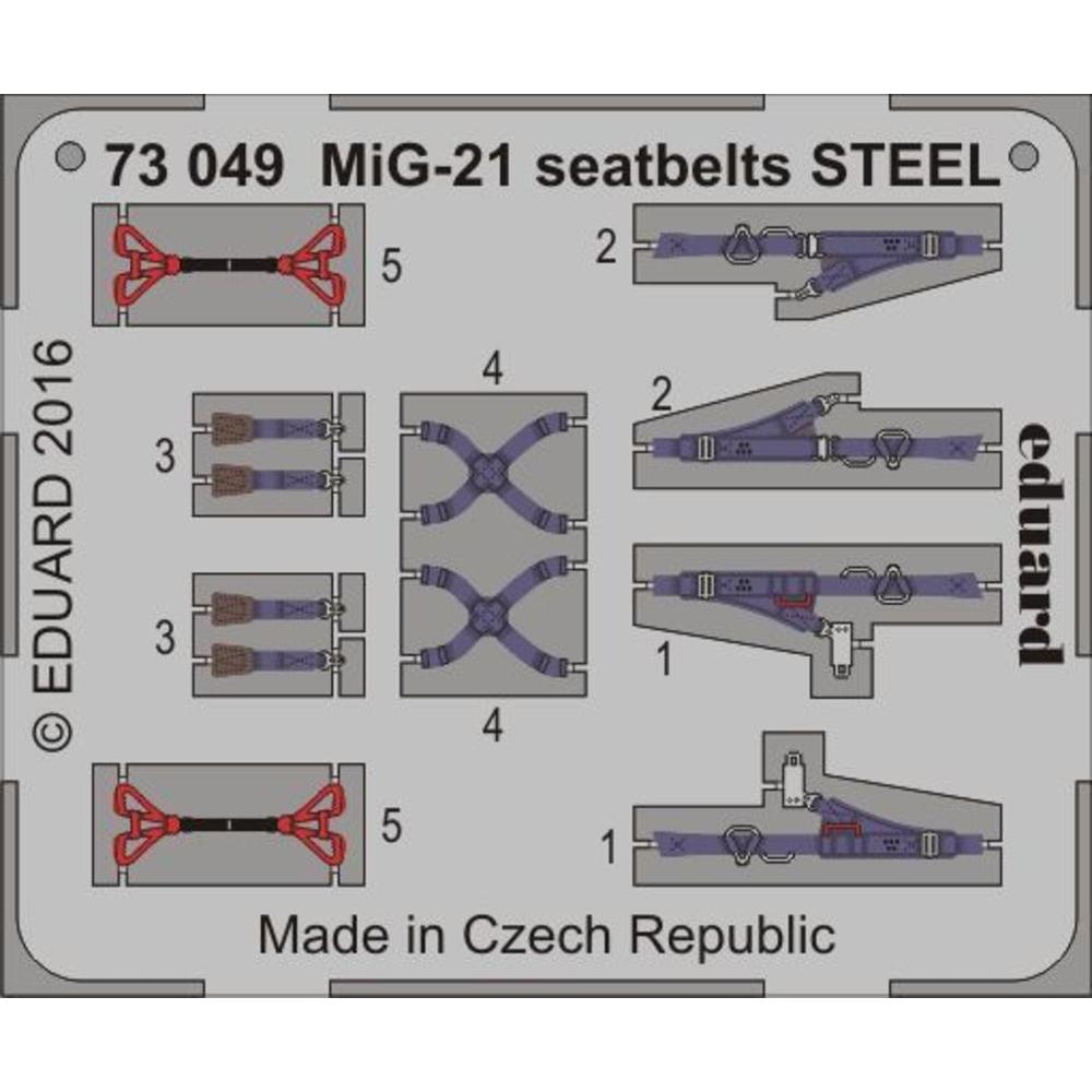 Eduard MiG-21 seatbelts STEEL