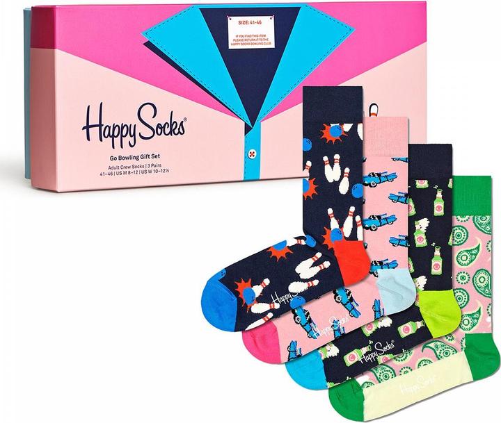 Actual product image Happy Socks Go Bowling Gift Set (pack of 4, 41 - 46)