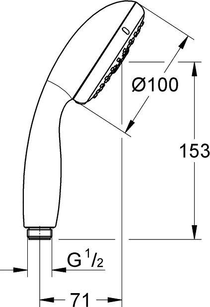 Produktbild Grohe Vitalio Start 100 (3 Strahlarten)