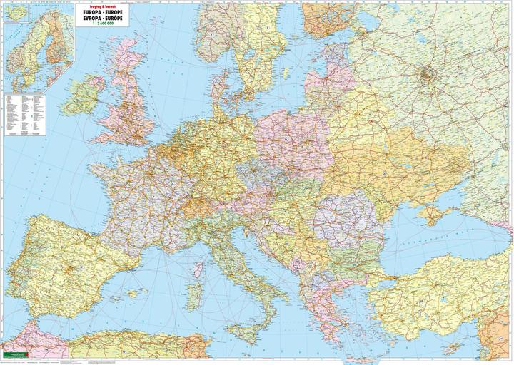 Actual product image Freytag Berndt Poster Large.Europe,political