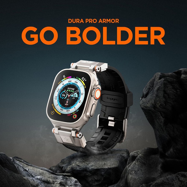 Image du produit Spigen Dura Pro Armor (35 mm, Polyuréthane thermoplastique (TPU), Nylon, Watch Series 7 (45mm), Watch Series 7 (44 mm), Watch Series 3 42mm)