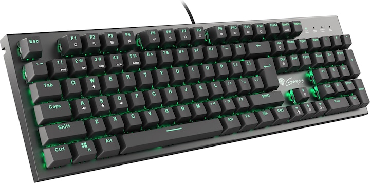 Actual product image Genesis NATEC NKG-0947 mechanical THOR 300 US, Green Backlight, USB, US layout (Eng. Int., Cable)