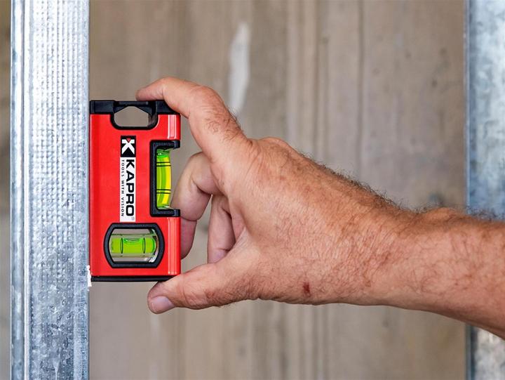 Actual product image Kapro 771 Twin Mini Level With Carabiner 10cm