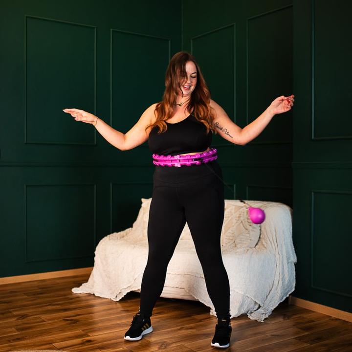 Image du produit HMS Hula Hop plus taille avec onglets et poids HHW12 violet (51 cm, 1375 g)