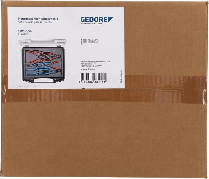 Image du produit Gedore Jeu de pinces à anneaux de mer Adapté (370 mm)