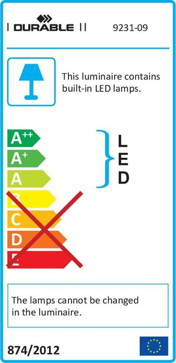 Label énergétique Luctra Lampadaire Flex mobile LED