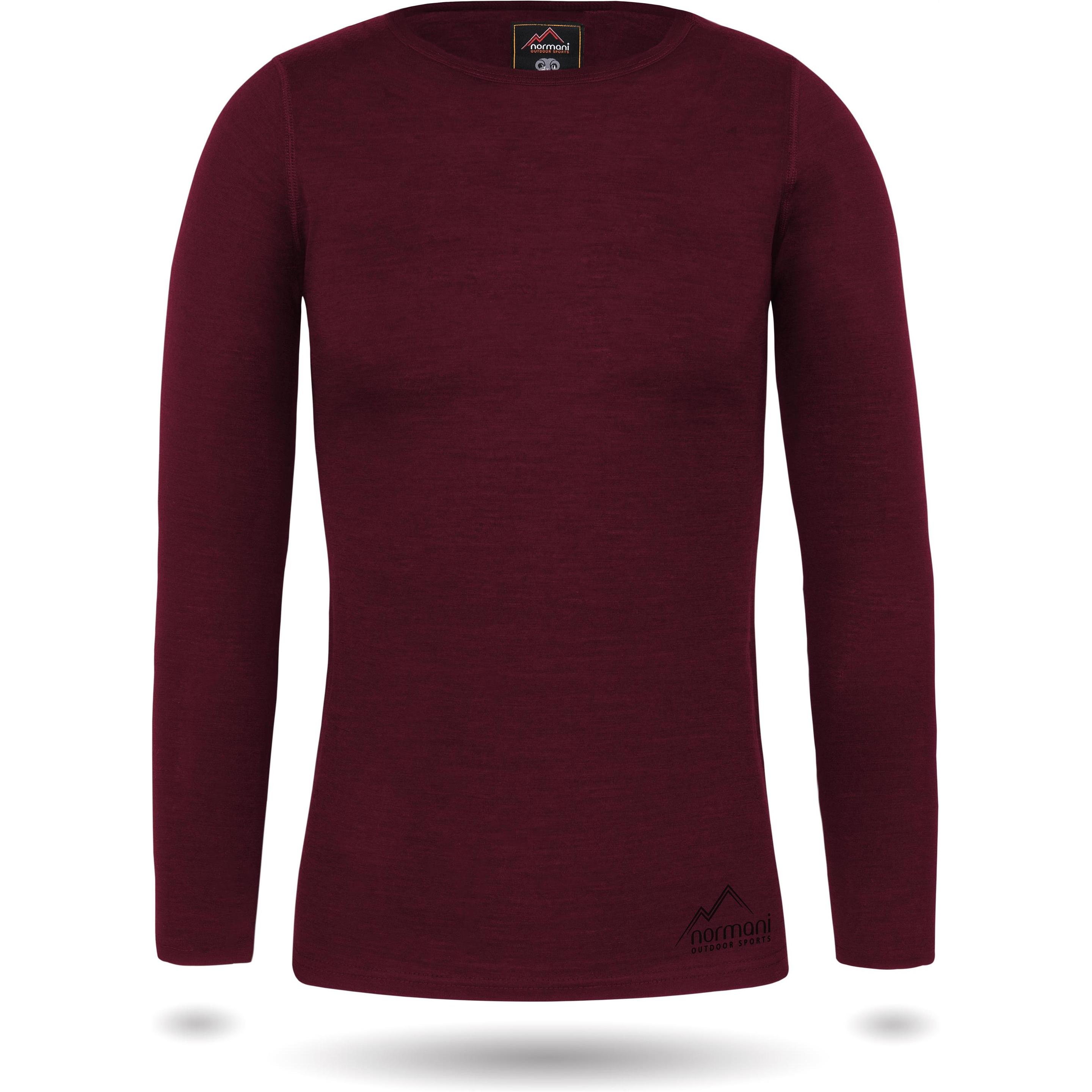 Normani, Damen, Funktionsshirt, Damen Merino Langarm-Shirt Mandurah (L), Rot, L