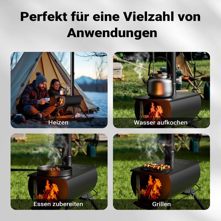 Actual product image Wiltec Tent stove steel camping stove