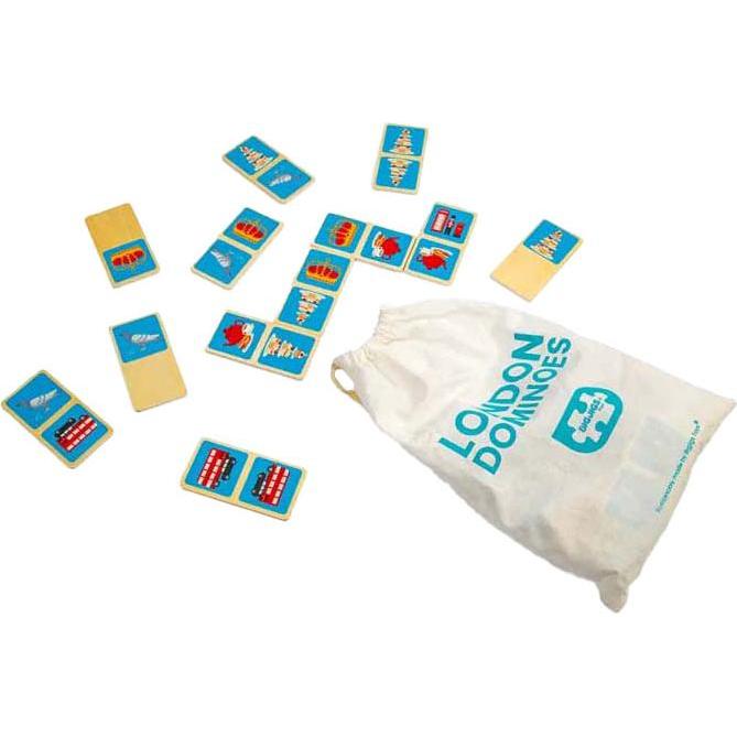 Bigjigs London-Dominospiel aus Holz, 28-teilig. (57947420)