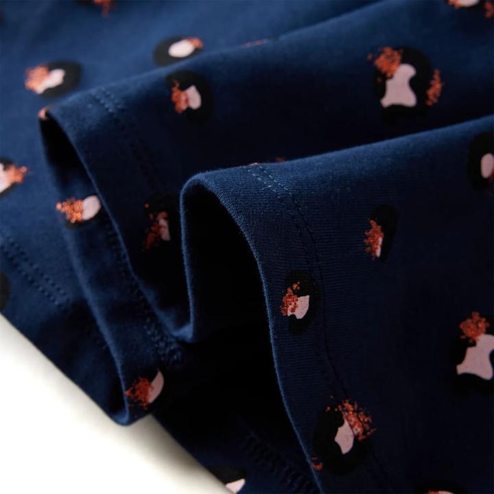 Immagine prodotto VidaXL Vestito da bambino con maniche lunghe blu navy 128,Materiale: 95 (128)