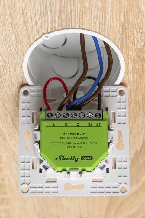 Actual product image Shelly Dimmer Gen4 (Dimming actuator)