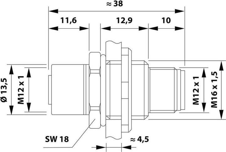 Actual product image Phoenix Contact Sensor/actuator flush-type connector